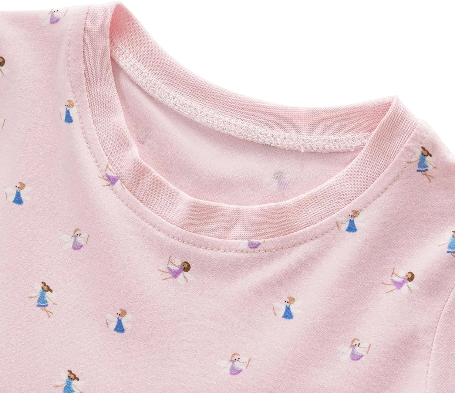 Little Girls Cotton Long Sleeve Casual Dress Toddler Kids Cartoon Floral Print Jersey Dresses 24M-7Yrs