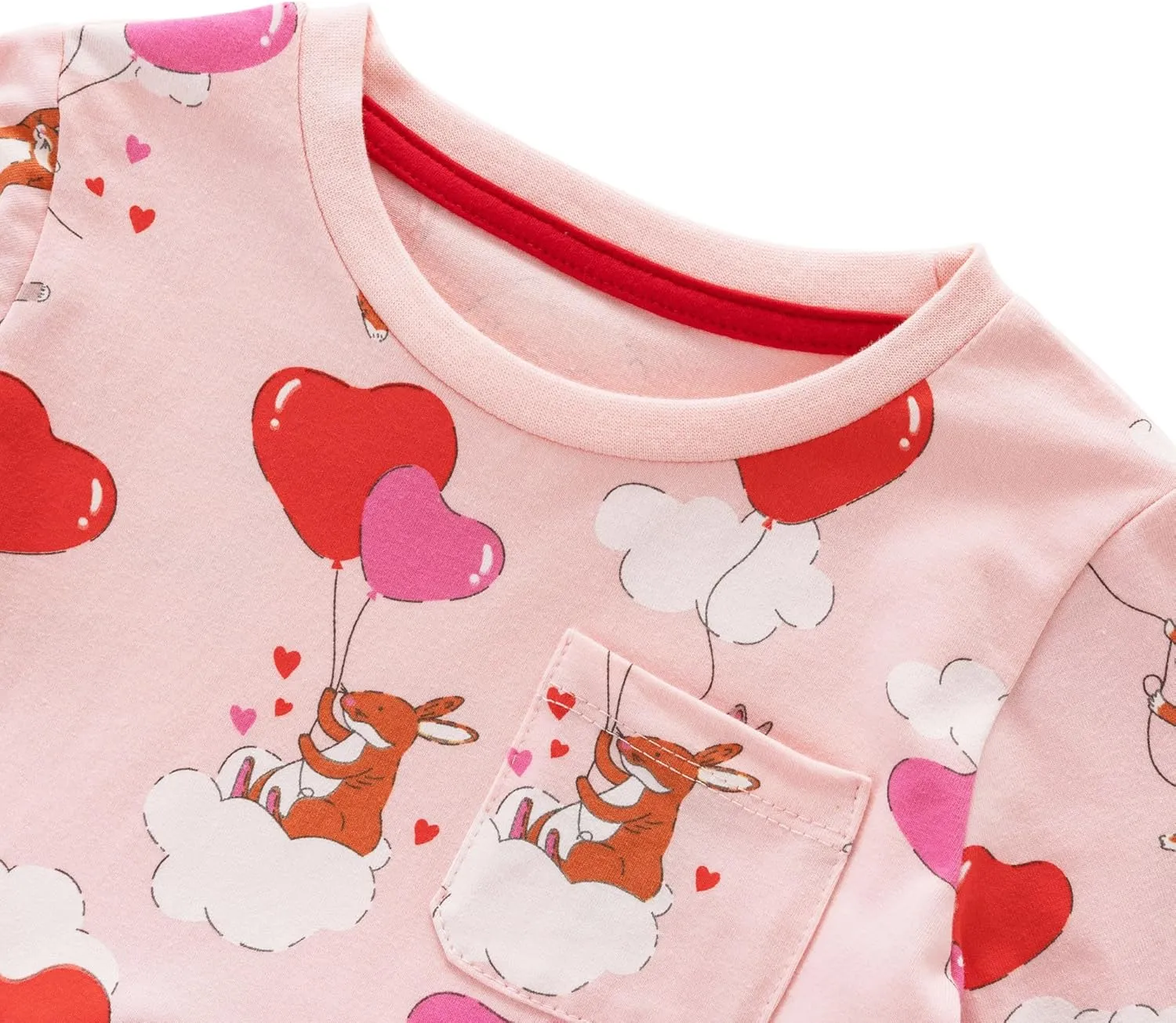 Little Girls Cotton Long Sleeve Casual Dress Toddler Kids Cartoon Floral Print Jersey Dresses 24M-7Yrs