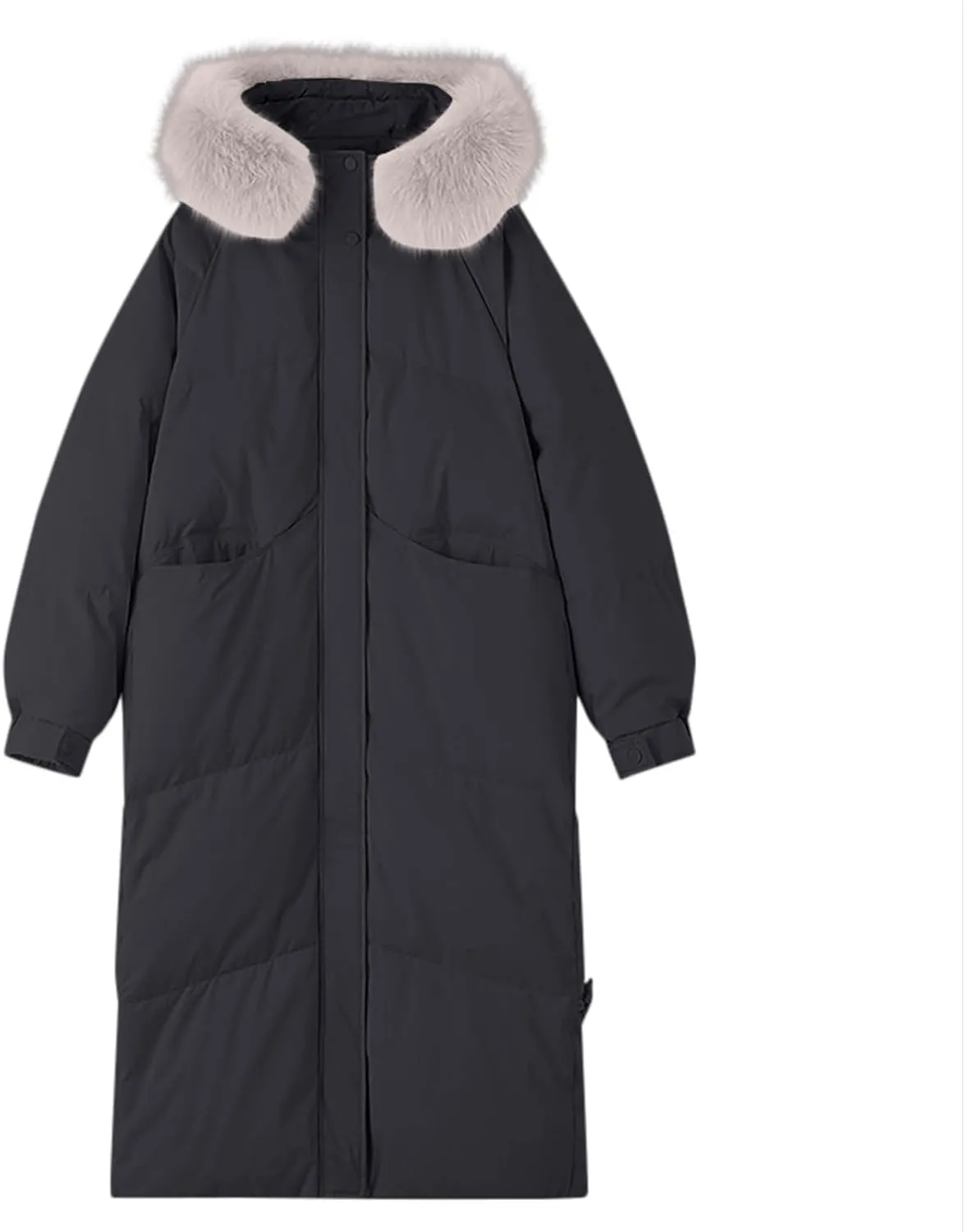 Long Winter Coats for Women Plus Size Thicken Puffer Coat Oversized Zipper down Jacket Padded Outerwear with Pockets