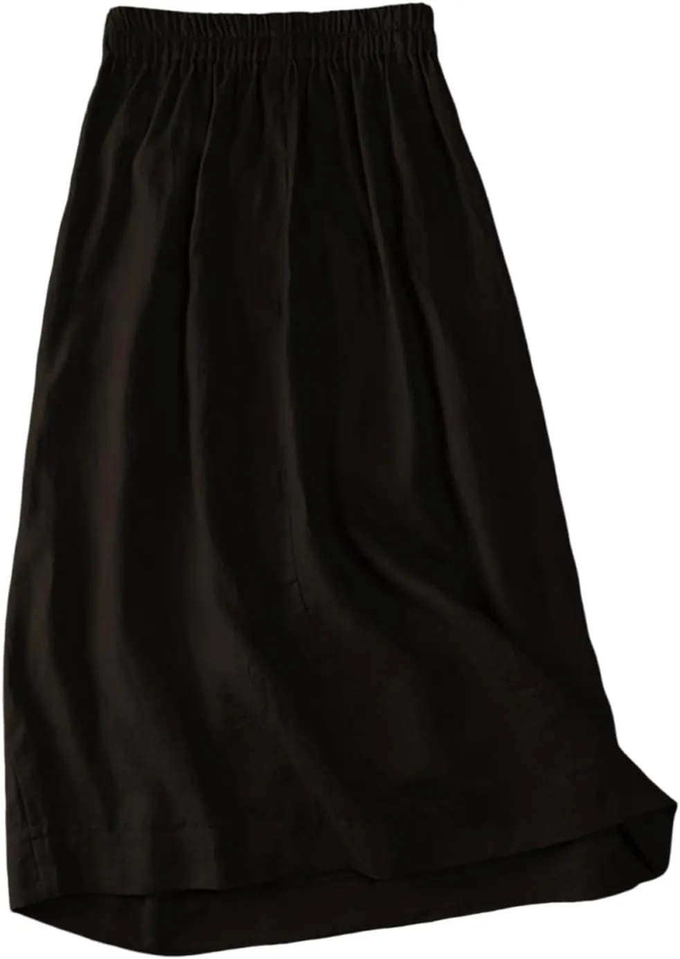 Maxi Skirts for Women Trendy A Line Solid Elastic Waist Button Skirts for Women Boho Flowy Vacation Skirt