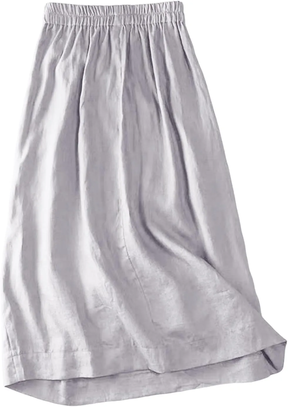 Maxi Skirts for Women Trendy A Line Solid Elastic Waist Button Skirts for Women Boho Flowy Vacation Skirt