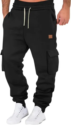 Men's BDU Casual Military Pants Cotton Pocket Multi Color Large Sanitary Pants Elastic Waist Drawstring Joggers