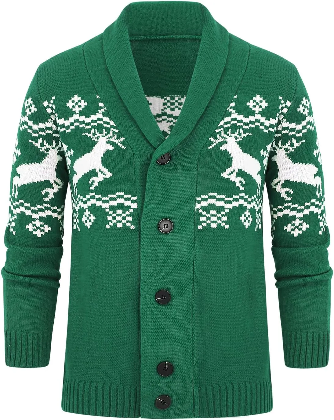 Mens Cable Knit Cardigan Sweater Shawl Collar Loose Fit Long Sleeve Casual Cardigans