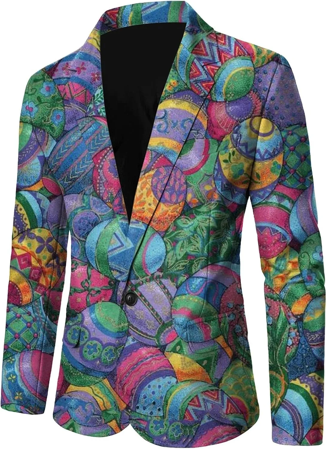 Men's Easter Bunny Egg Blazer Slim Fit Suit Birthday Wedding Party Tuxedo Suits Jacket Coats Lightweight Office Outwear
