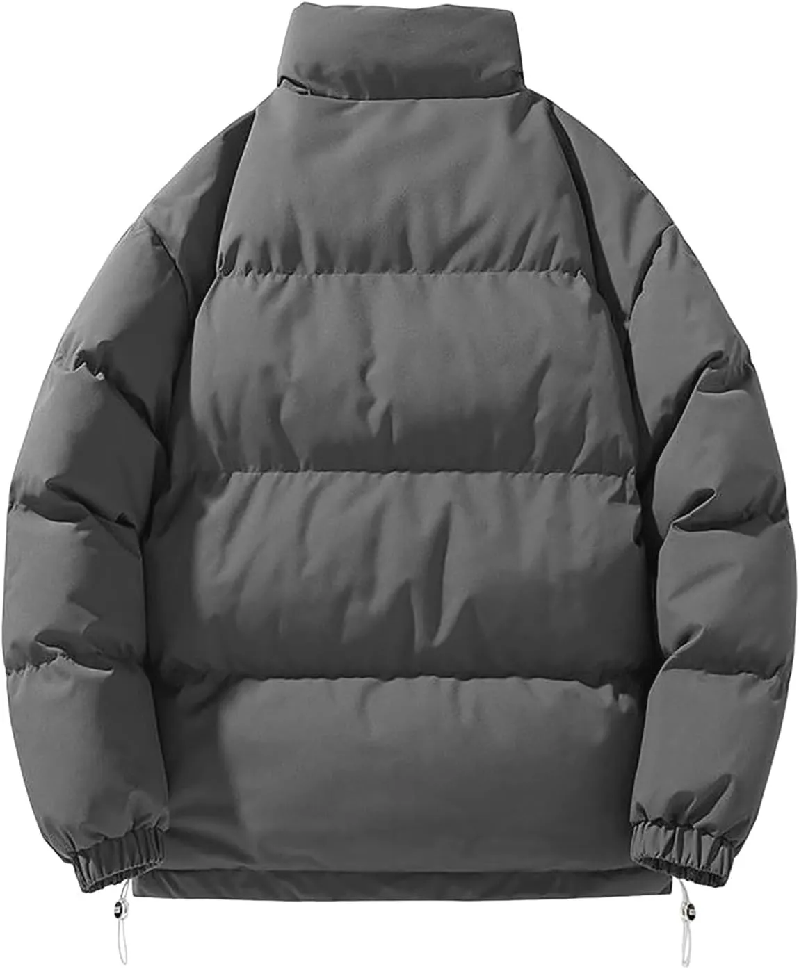 Mens Puffer Jacket Y2K Quilted Insulated Bomber Jacket Winter Full Zip Casual Coat Down Jacket Thick Windbreaker Coat