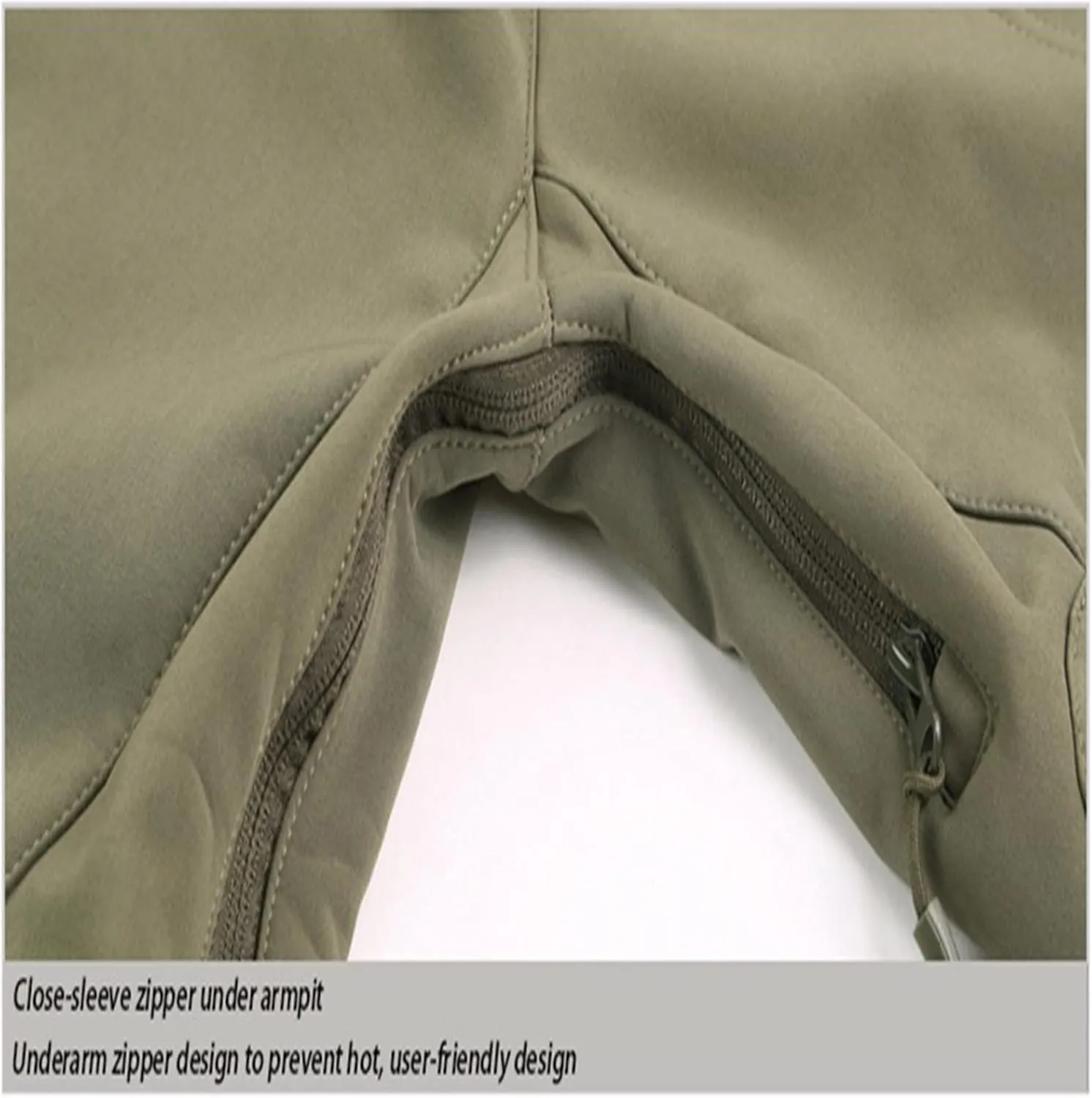 Outdoor Jacket For Men Waterproof Windresistant Fleece Lined Shark Skin Soft Shell Multi-Pocket Coat Quick-Drying Top