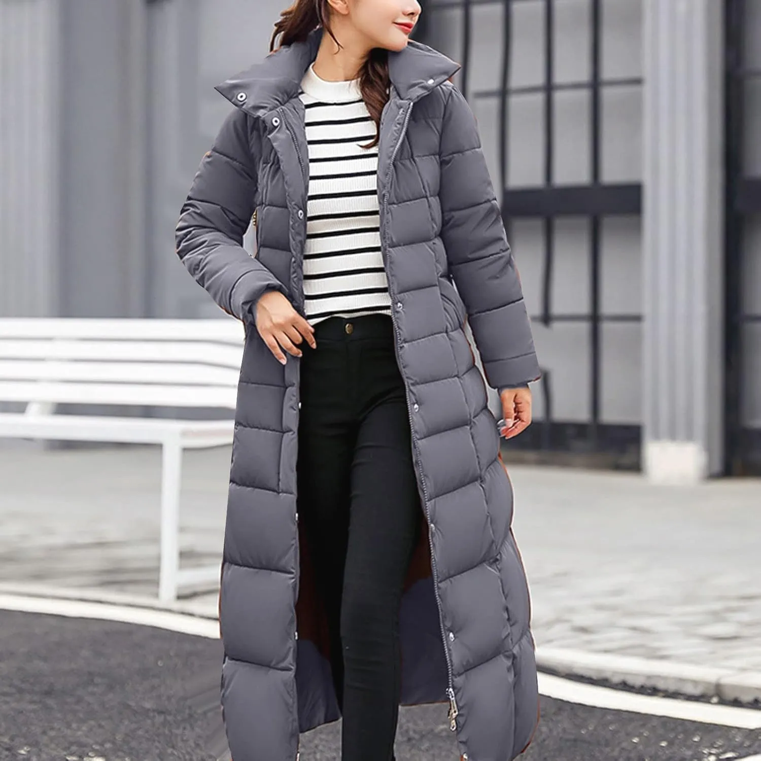 Parka Coats for Women Plus Size Long Thicken Warm Puffer Coat Trendy 2022 Casual Down Jacket with Pockets