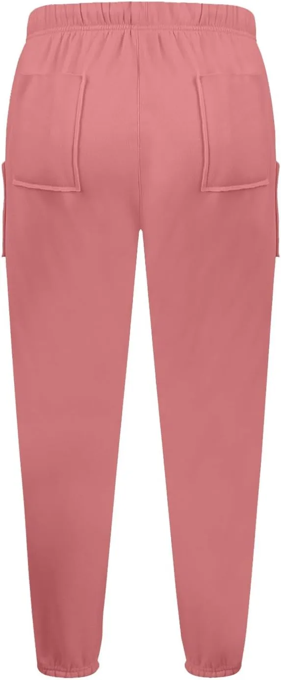 Petite Sweatpants for Women Petite Length Jogger Sweatpants Baggy Fleece Drawstring High Waisted Sweatpants w/Pockets