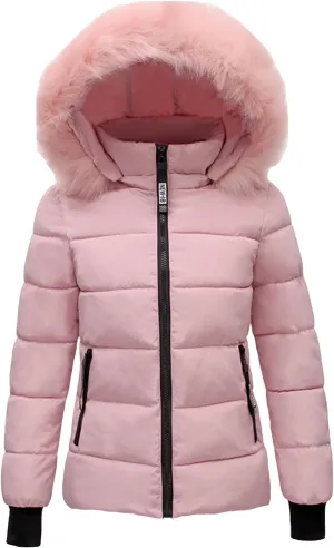 Puffer Jacket for Women Winter Quilted Puffer Short Coat Lightweight Slim Fit Down Jacket with Pocket Thicken Coat