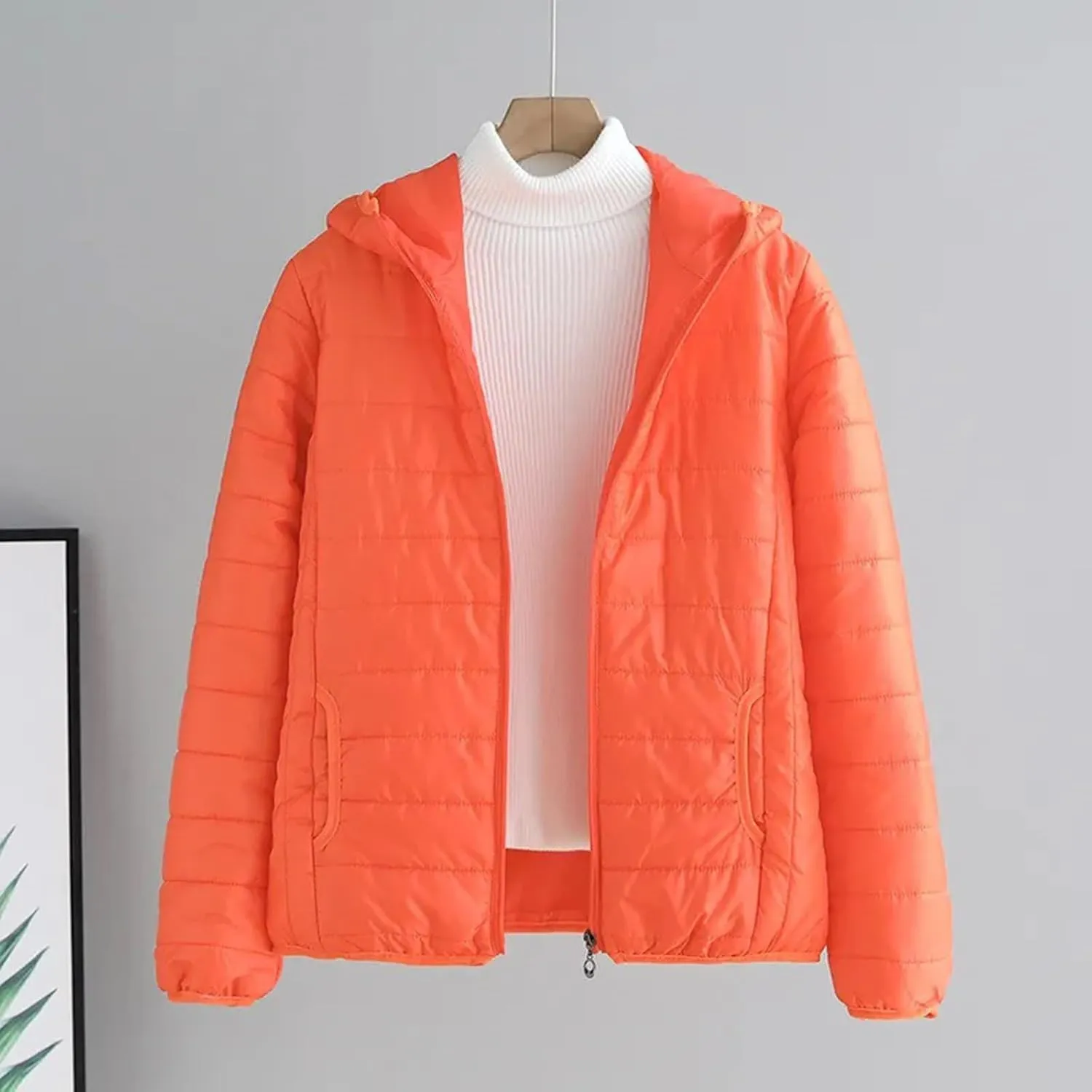 Puffer Jackets for Women Packable Down Jacket Lightweight Quilted Coat Long Puffer Coat with Pockets Winter Clothes