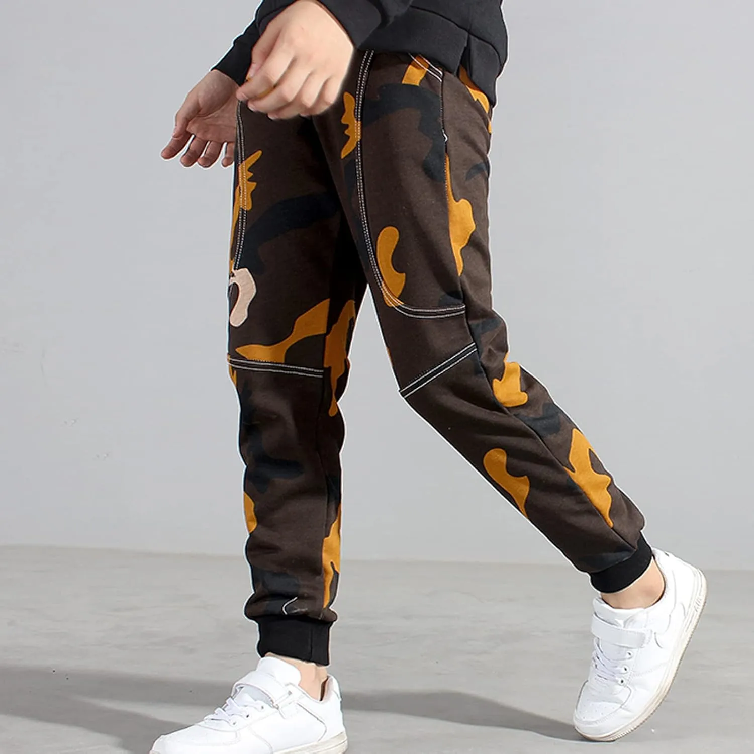 Rysly Boys Cotton Sweatpants Kids Casual Jogger Pants Tapered Ankle Pants