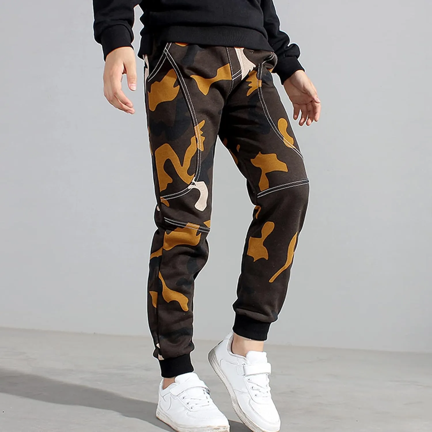 Rysly Boys Cotton Sweatpants Kids Casual Jogger Pants Tapered Ankle Pants