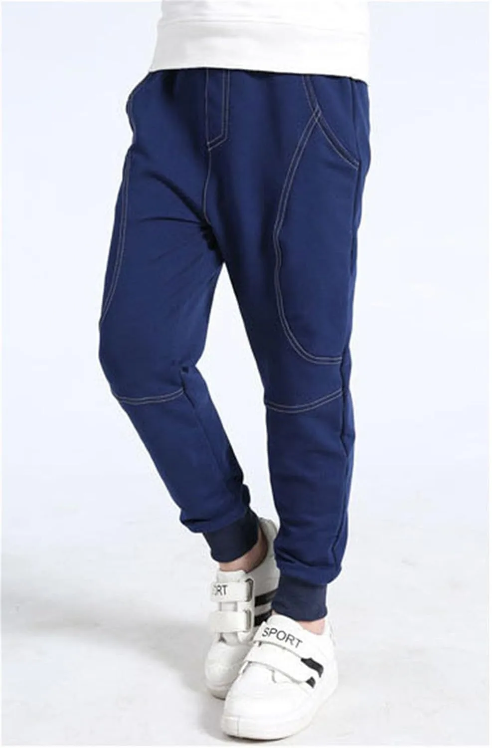 Rysly Boys Cotton Sweatpants Kids Casual Jogger Pants Tapered Ankle Pants