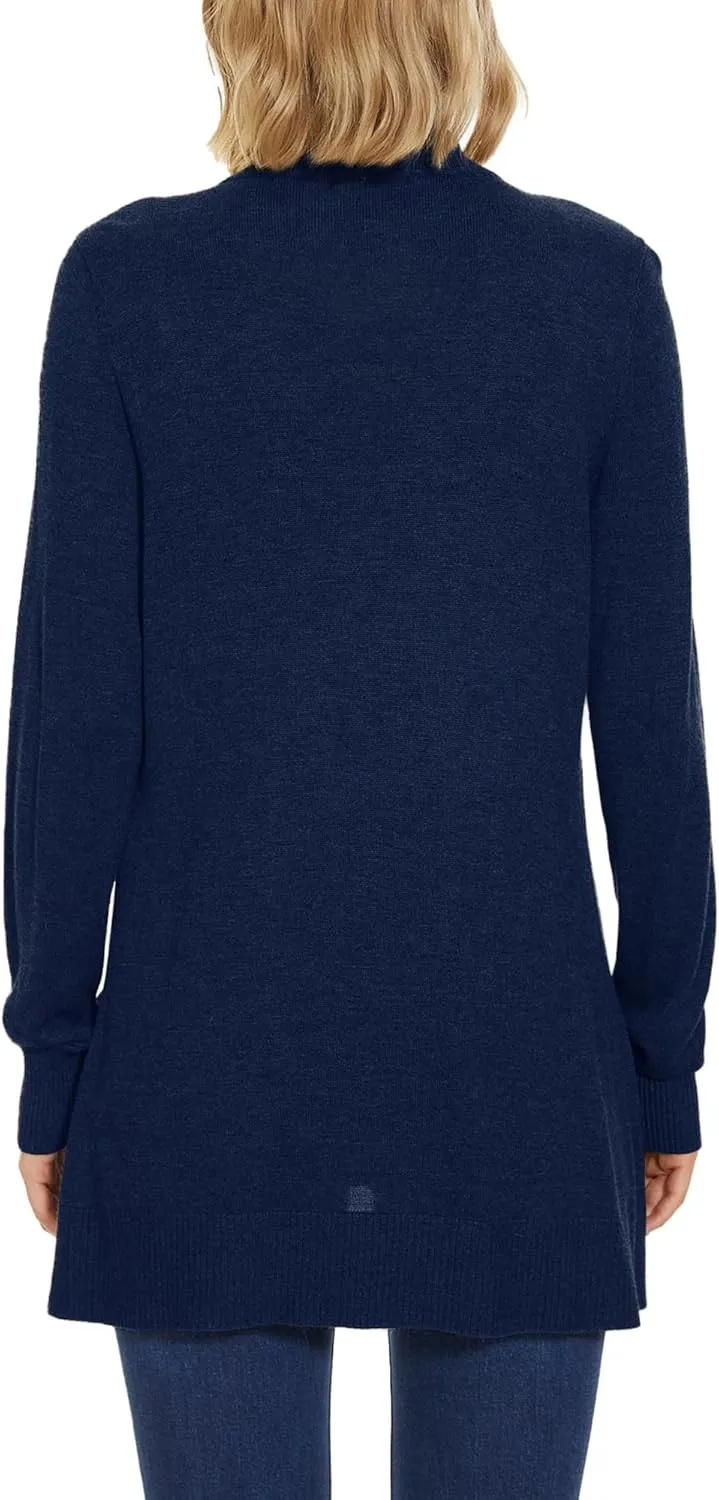 Spicy Sandia Women's Knit Cardigan Open Front Long Sleeve Sweater with Pockets Lightweight Fall Trendy Dressy Casual