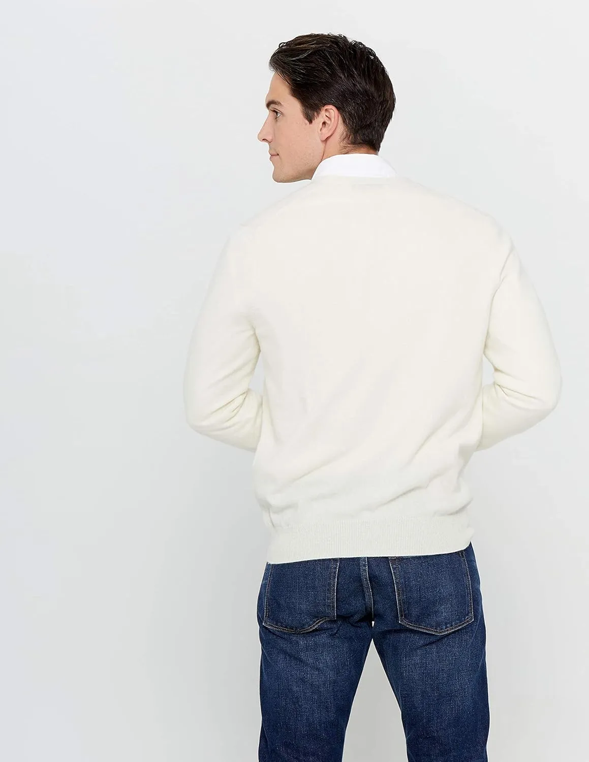 State Cashmere Men's 100% Pure Cashmere Button Front Long Sleeve Cardigan Sweater