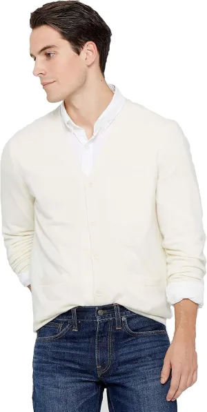 State Cashmere Men's 100% Pure Cashmere Button Front Long Sleeve Cardigan Sweater