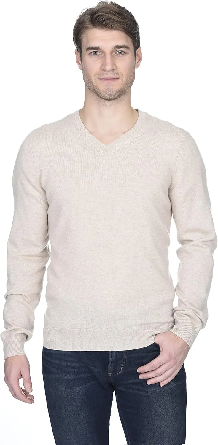 State Fusio Basic V-Neck Sweater Merino Wool Long Sleeve Pullover for Men - Made with 100% Merino Wool