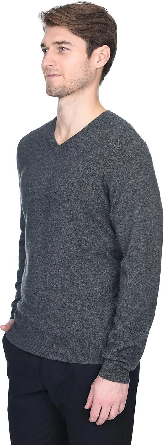 State Fusio Basic V-Neck Sweater Merino Wool Long Sleeve Pullover for Men - Made with 100% Merino Wool