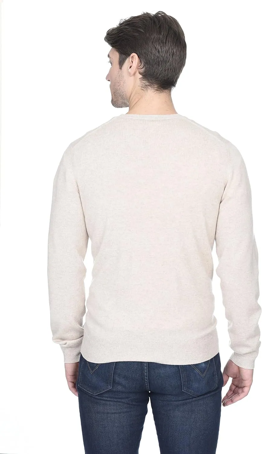 State Fusio Basic V-Neck Sweater Merino Wool Long Sleeve Pullover for Men - Made with 100% Merino Wool
