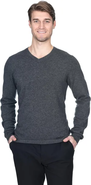 State Fusio Basic V-Neck Sweater Merino Wool Long Sleeve Pullover for Men - Made with 100% Merino Wool