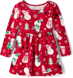 The Children's Place Baby Girls' and Toddler Long Sleeve Casual Dresses
