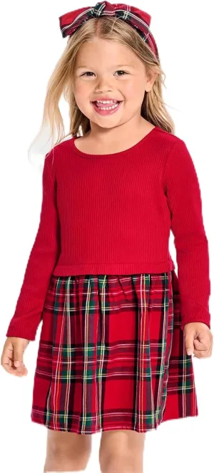 The Children's Place Baby Girls' and Toddler Long Sleeve Casual Dresses