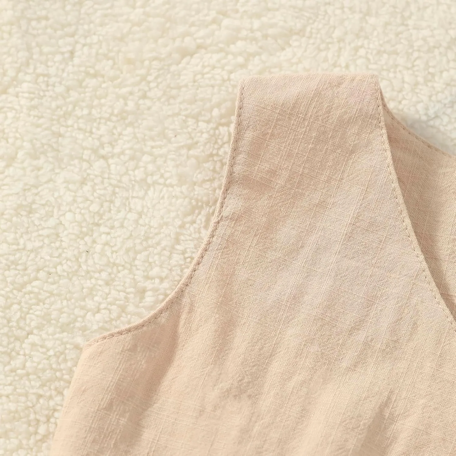 TIMOGG Toddler Girl Dress Summer Sleeveless Linen Cotton Dress Bow Kids Casual Dresses Clothes