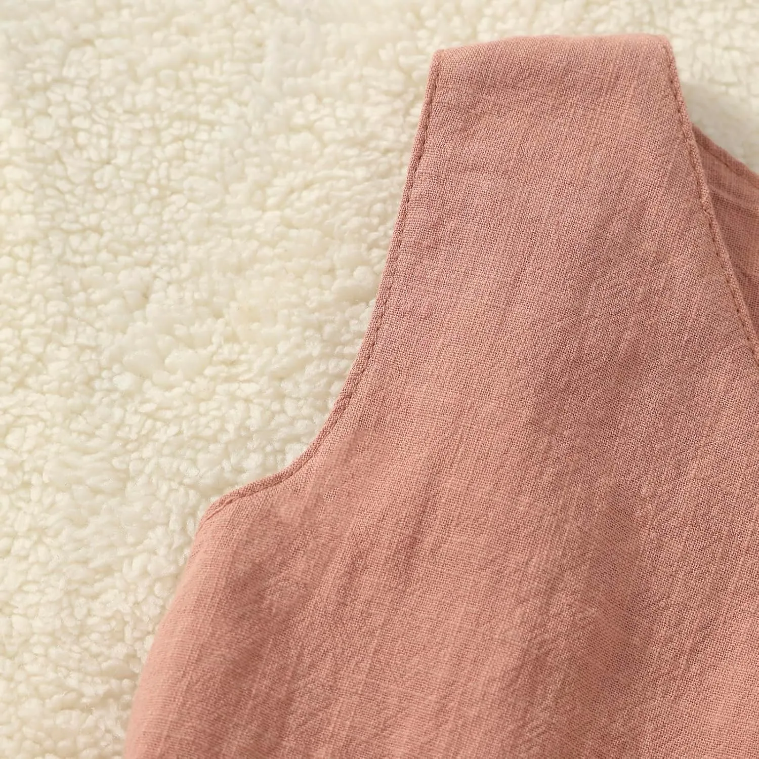 TIMOGG Toddler Girl Dress Summer Sleeveless Linen Cotton Dress Bow Kids Casual Dresses Clothes