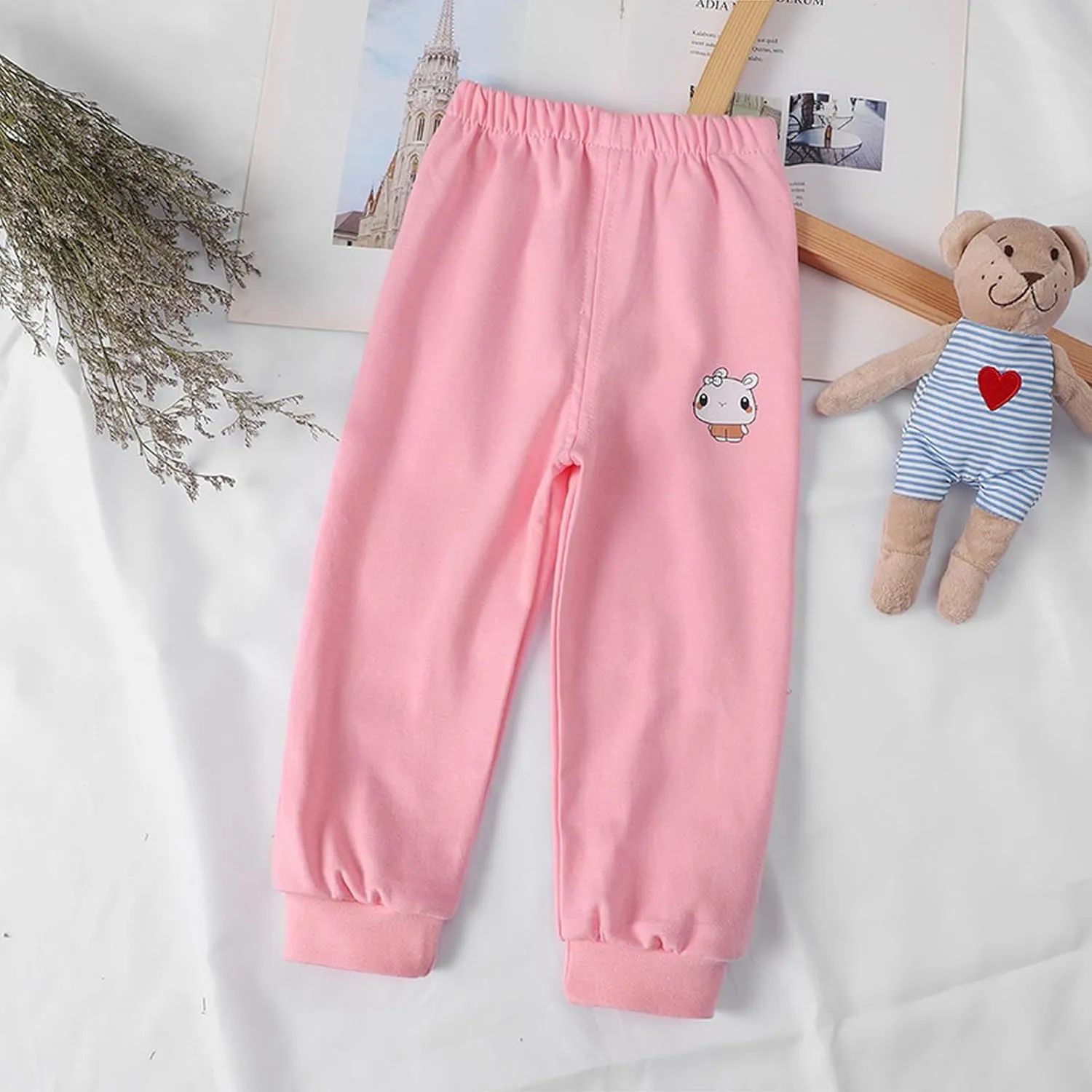 Toddler Boys Girls Cute Animals Excavator Print Sweatpants Aesthetic Elastic Waist Kids Trendy Causal Joggers