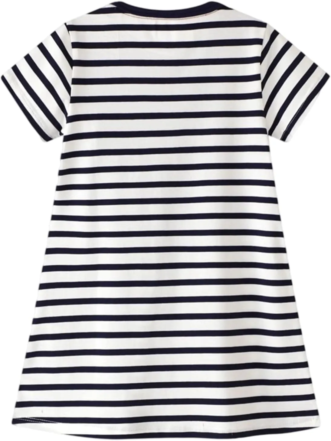 Toddler Girl Summer Dress Little Girls Cotton Short Sleeve Dresses Casual Midi Sundress for Kids 2-7 Years