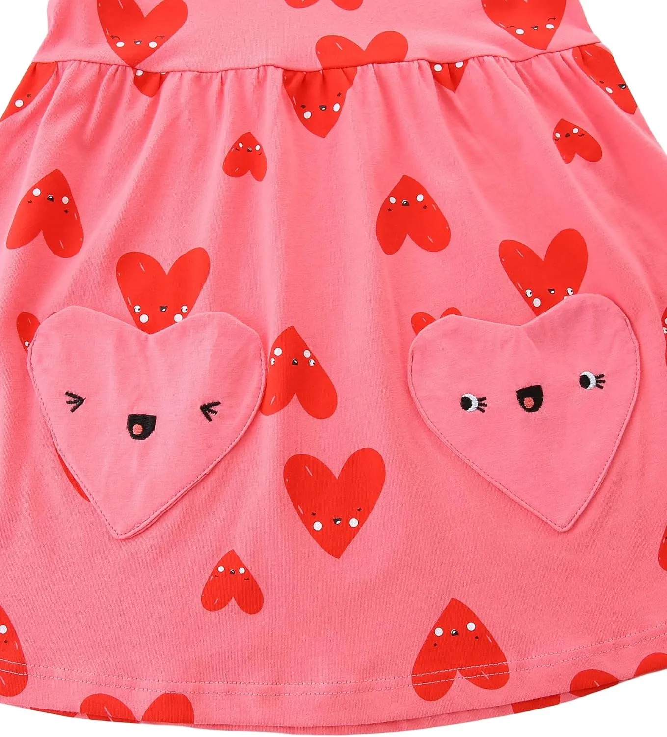 Toddler Girl Summer Dress Little Girls Cotton Short Sleeve Dresses Casual Midi Sundress for Kids 2-7 Years