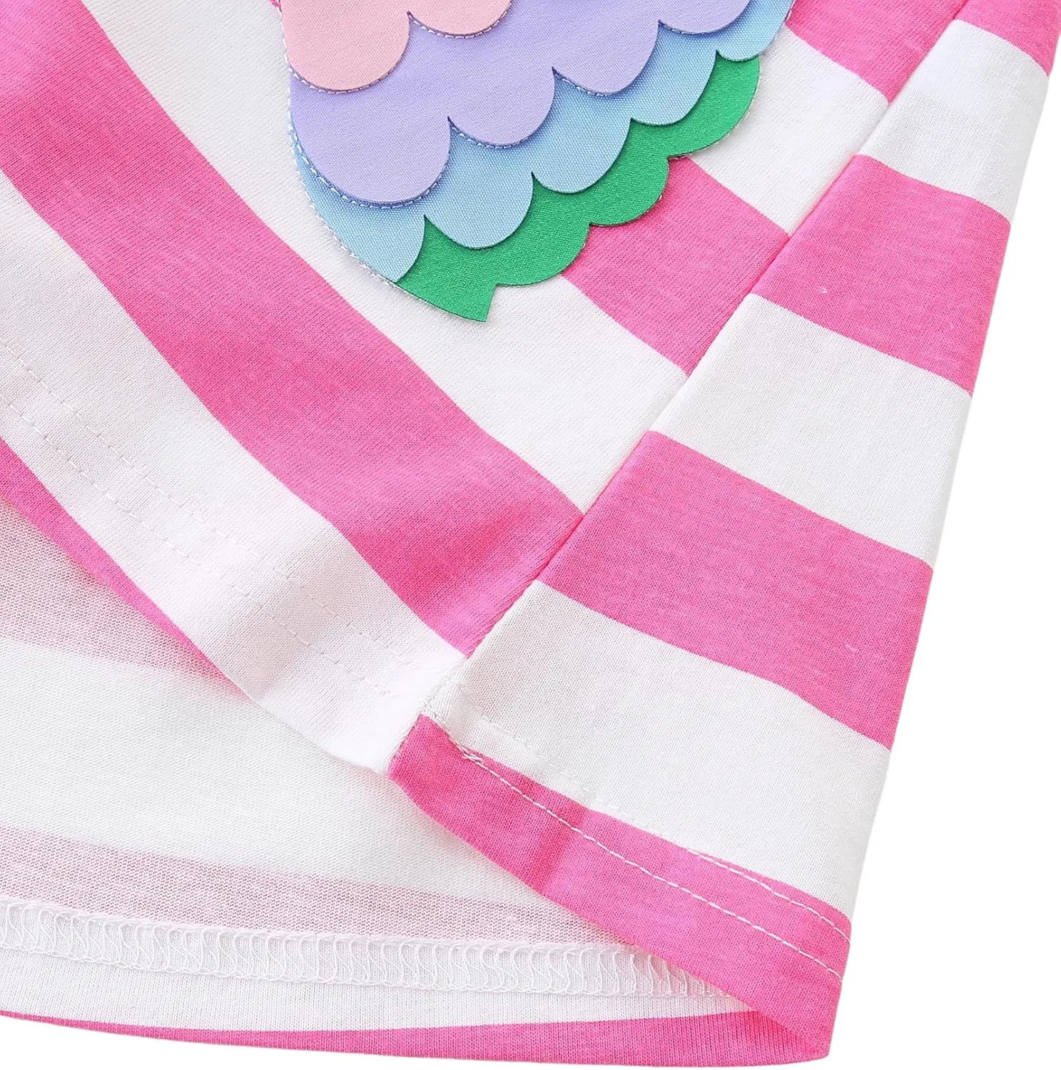 Toddler Girl Summer Dress Little Girls Cotton Short Sleeve Dresses Casual Midi Sundress for Kids 2-7 Years