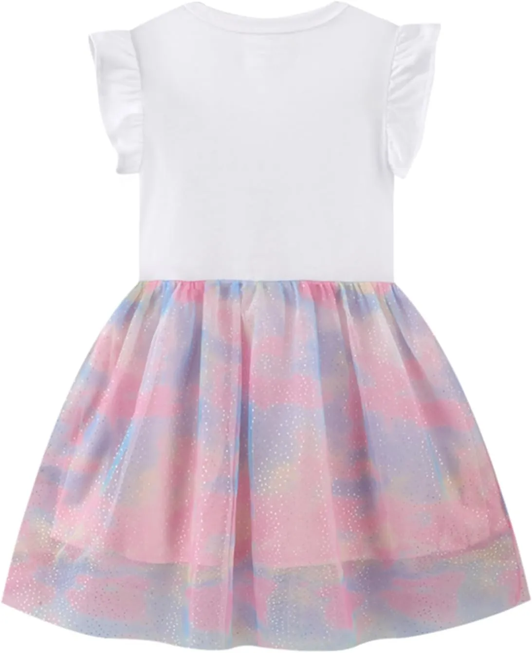 Toddler Girl Summer Dress Little Girls Cotton Short Sleeve Dresses Casual Midi Sundress for Kids 2-7 Years