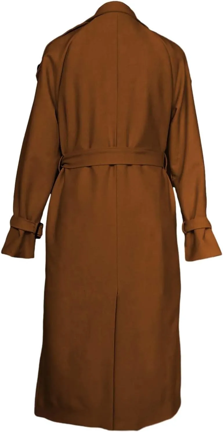 Windproof Classic Hooded Coat Outwear Womens Elegant Windbreaker Wild Winter Women'S Womens Oversized Long Trench