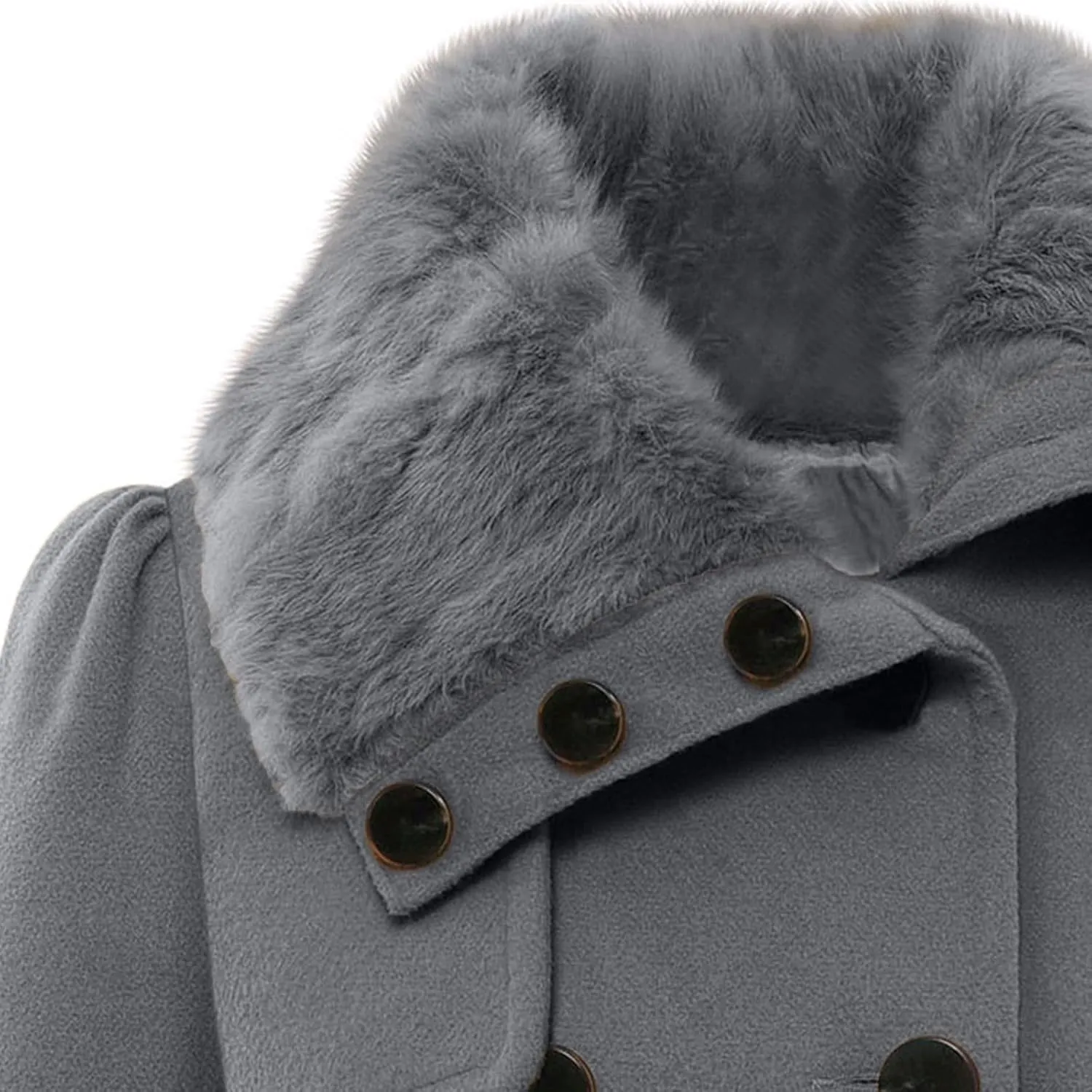 Winter Trench Coat Women Lapel Double Breasted Wool Blend Pea Coats Fashion Plaid Hooded Long Jacket with Belted