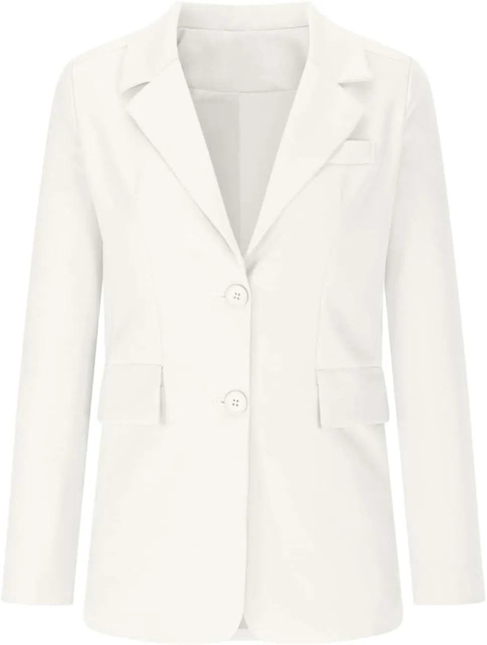Women Business Casual Blazer with Lined,Professional Work Suit Jacket with Pockets，Long Sleeve Button Open Front