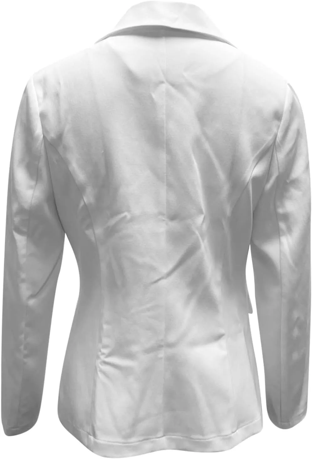 Women Business Casual Blazer With Lined,Professional Work Suit Jacket With Pockets，Long Sleeve Button Open Front