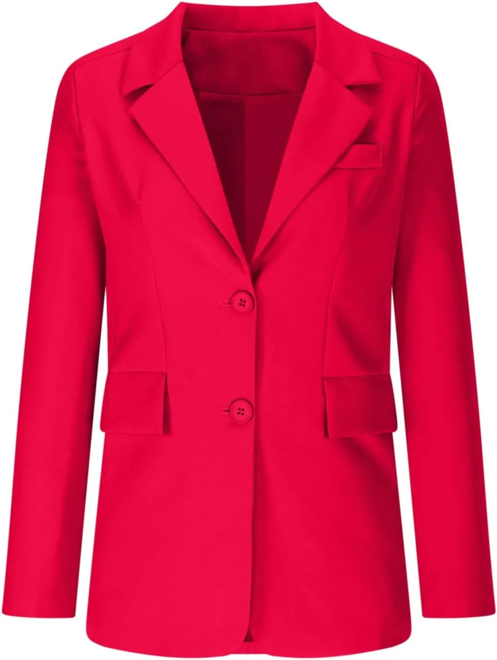 Women Business Casual Blazer with Lined,Professional Work Suit Jacket with Pockets，Long Sleeve Button Open Front