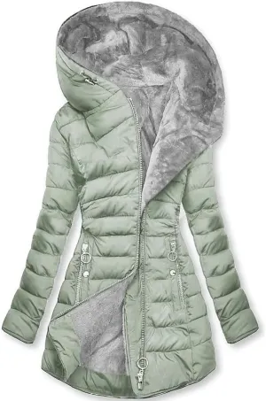 Women Fleece Waterproof Long Jacket 2025 Winter Zipper Thermal Hooded Down Jacket Active Outdoor Raincoat Trench Coat