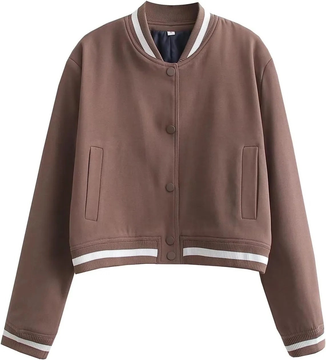 Women's Baseball Jackets 2024 Spring Casual Varsity Velvet Short Coats Outwear