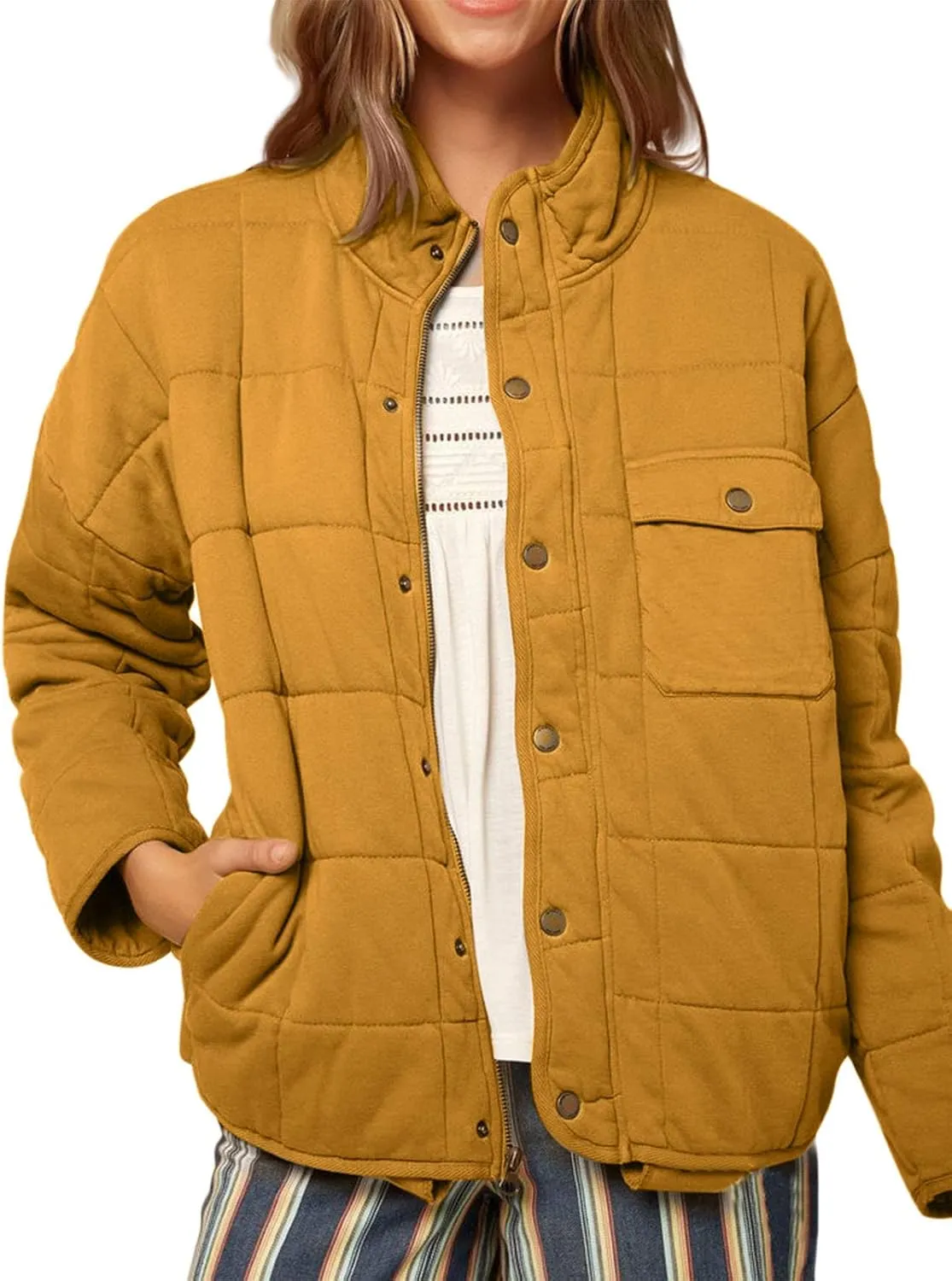 Womens Cropped Puffer Coat Ultralight Down Coat Packable Parkas Jacket Outerwear Zip Up Warm Hooded Padded Coat