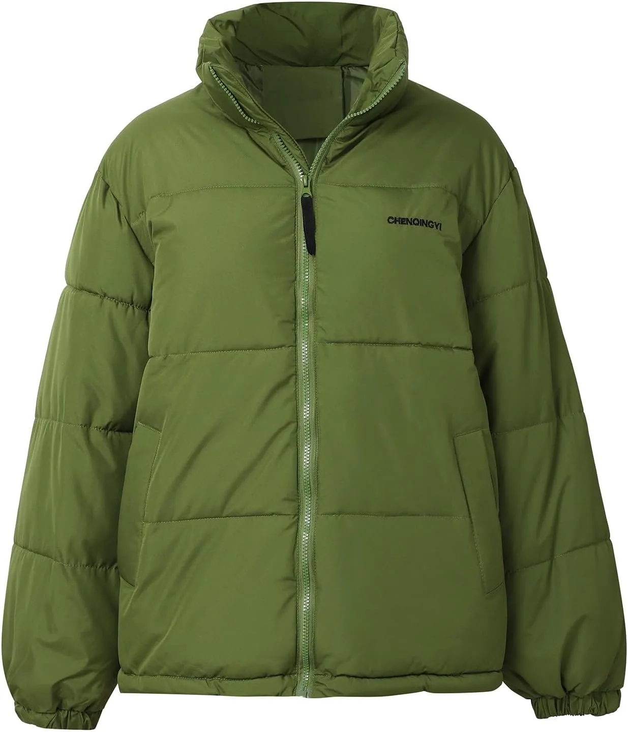 Womens Cropped Puffer Jacket Casual Long Sleeve Down Coat Fashion Versatile Quilted Outwear Winter Outwear Hiking Coats