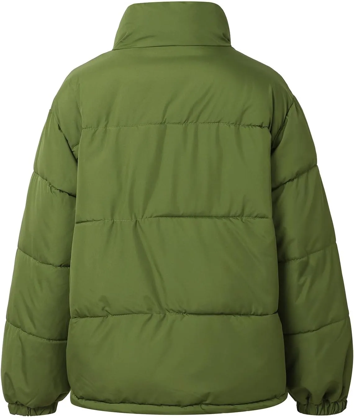 Womens Cropped Puffer Jacket Casual Long Sleeve Down Coat Fashion Versatile Quilted Outwear Winter Outwear Hiking Coats