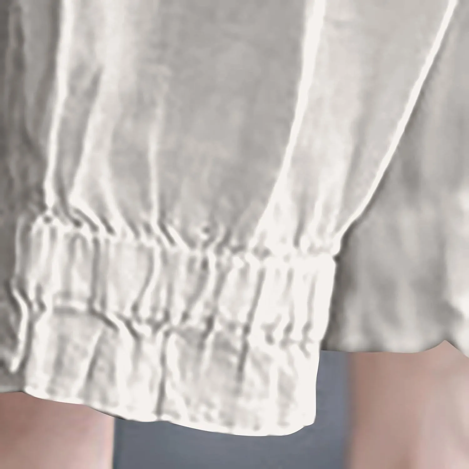 Womens Linen Pants Fashion Casual Solid Color Elastic Loose Pants Straight Wide Leg Trousers with Pocket