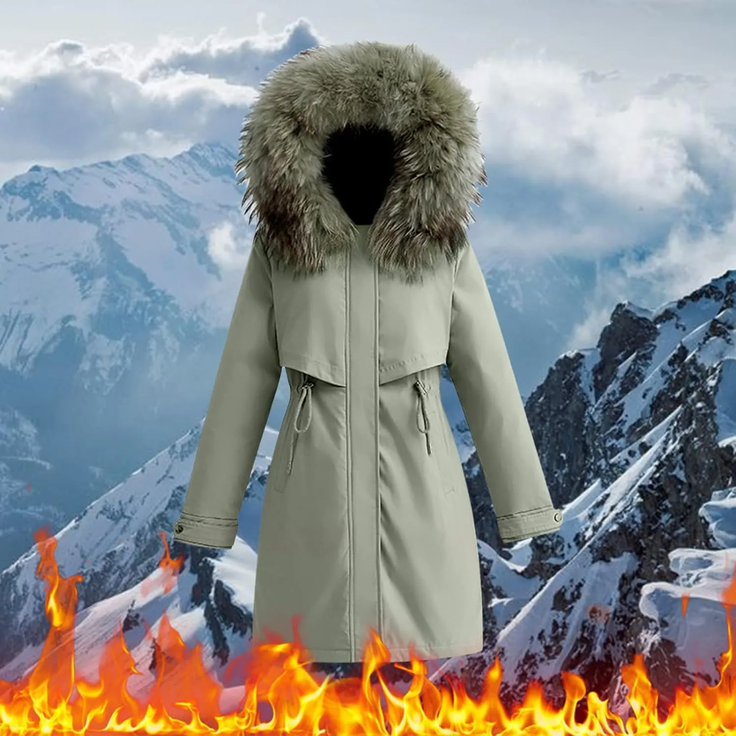 Womens Long Puffer Coat Packable Down Jacket Lightweight Parkas Jacket Maxi Zip Up Warm Hooded Quilted Coat