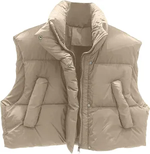 Women's New Hooded Short Loose Vest Outside The Vest Down Jacket Vest Boy Outdoor