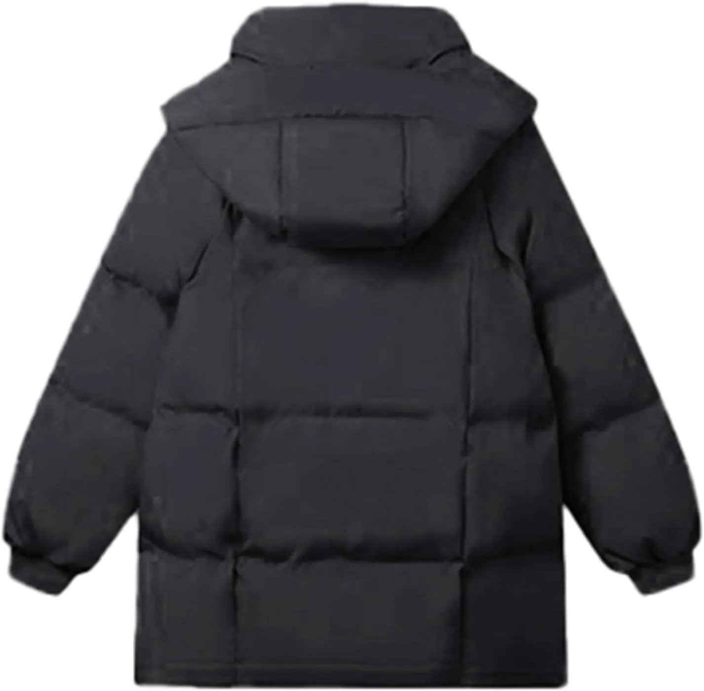 Women's Puffer Down Jacket Lightweight Quilted Jackets Oversized Mid Length Thickened Hoodie Winter Coat with Pockets