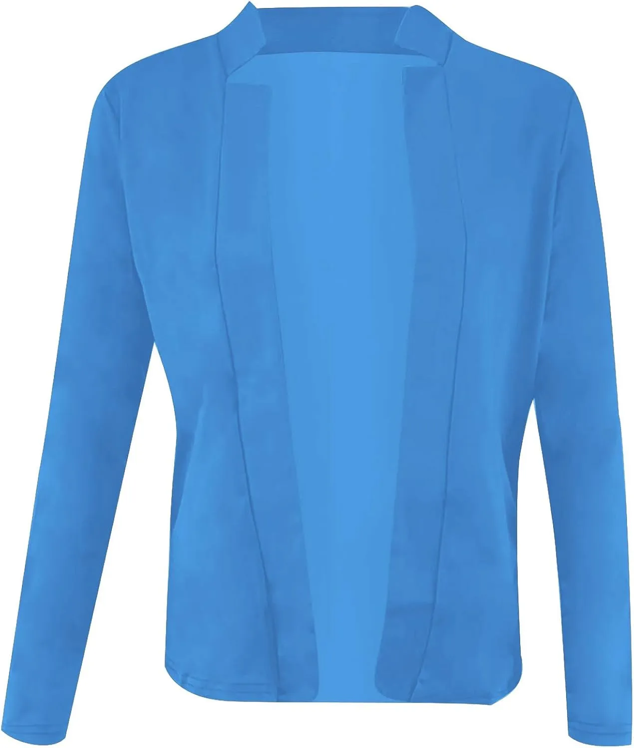 Women's Solid Color Fit Suit Jacket,Womens Trendy 2024 Fit Light Clothes,Shoulder Pad Without Collar Pocket Button