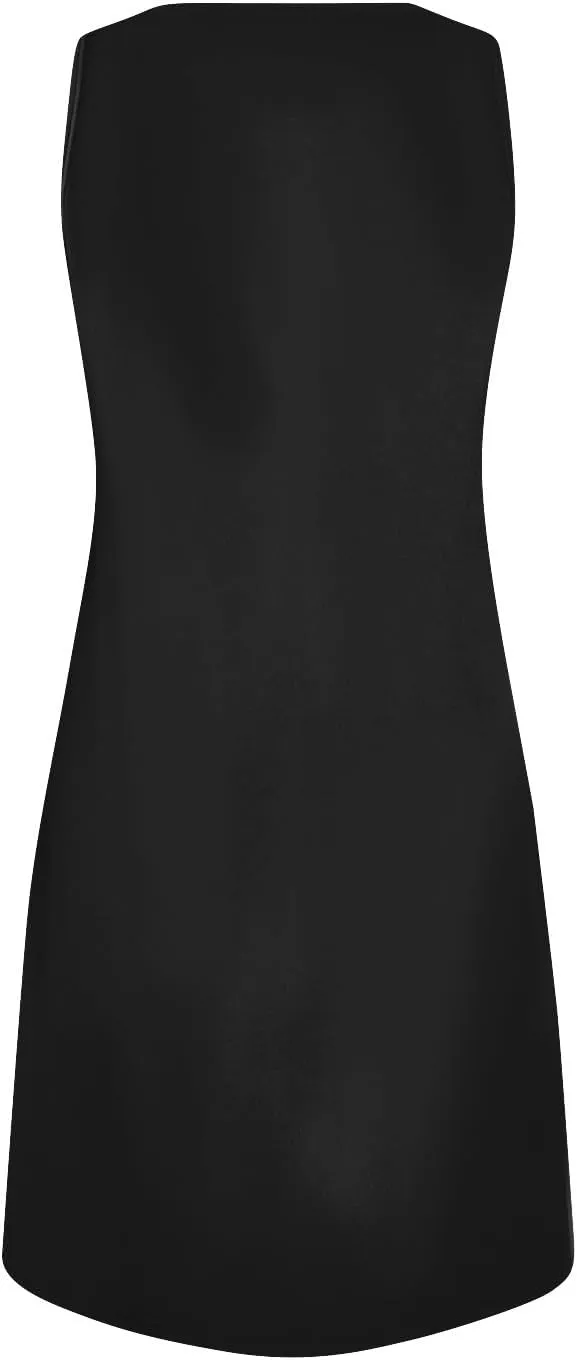 Women's Tank Nightgown Dresses V Neck Sleepshirts Soft Dress Sleeveless Solid Color Chemise Nightdress S-XXL
