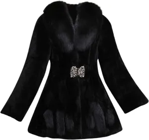 Women's Waterproof Ski Snow Jacket Winter Warm Jumper With Pockets Thick Warm Faux Lamb Wool Lined Jacket Coat